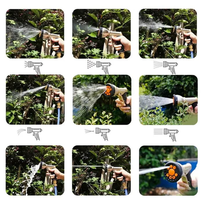 Outil d'irrigation lave-auto pistolet de pulvérisation d'eau rotatif arrosage de jardin saupoudrer c