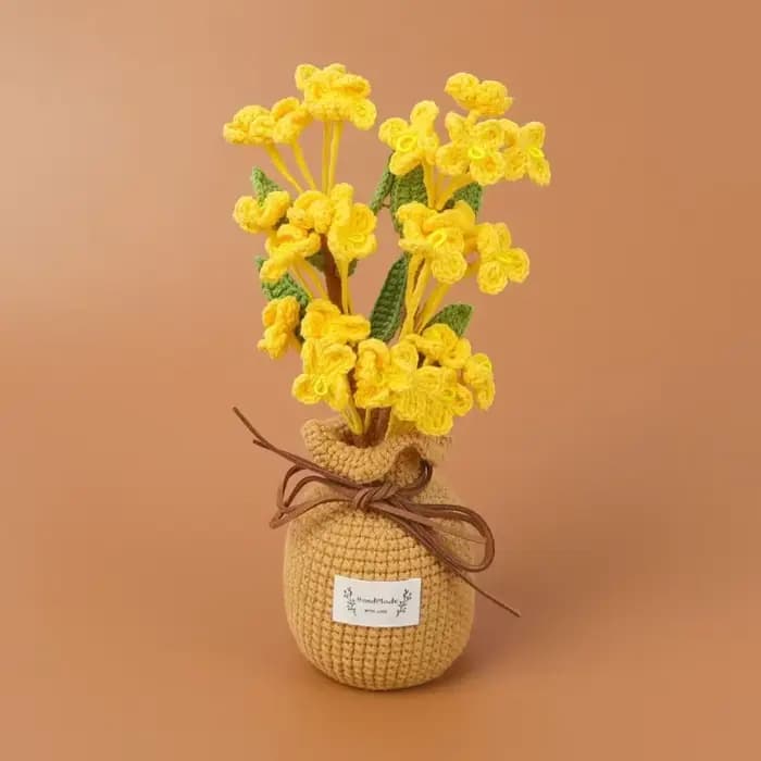 Fleur artificielle de chèvrefeuille au crochet faite à la main