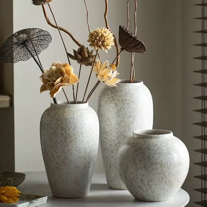 Grand vase en céramique élégant-pot décoratif