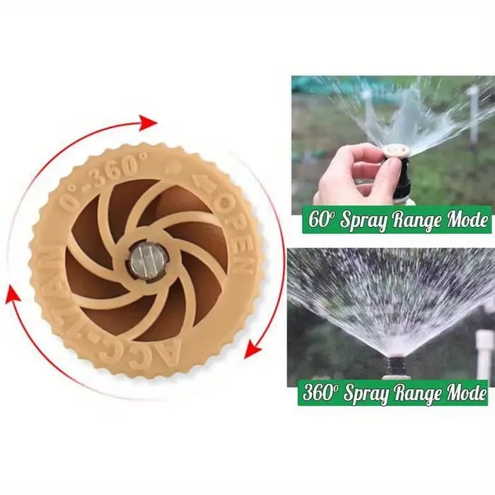 Arroseur d'eau avec filetage de 1/2 pouces, Support en plastique 0-360 degrés réglable, buse d'irrig