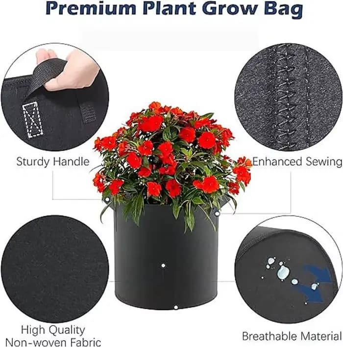 Sac de plantation en feutre avec poignée, sac de culture de légumes, de fleurs, de champignons, épai