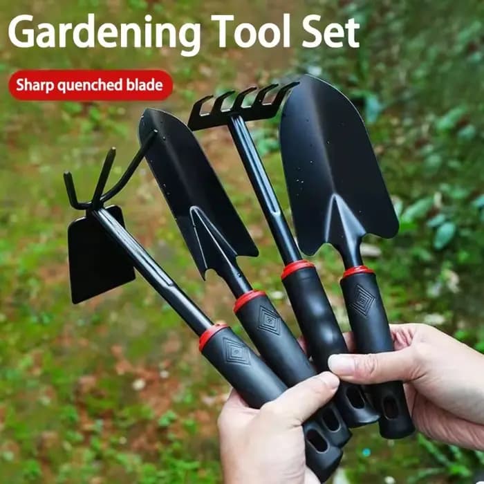 Ensemble de 4 mini-outils de jardinage avec truelle