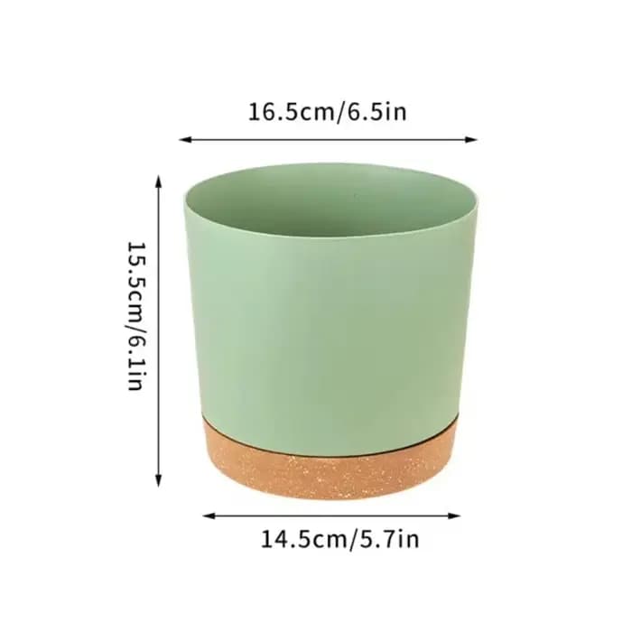 Pot de plante circulaire en plastique avec séparation