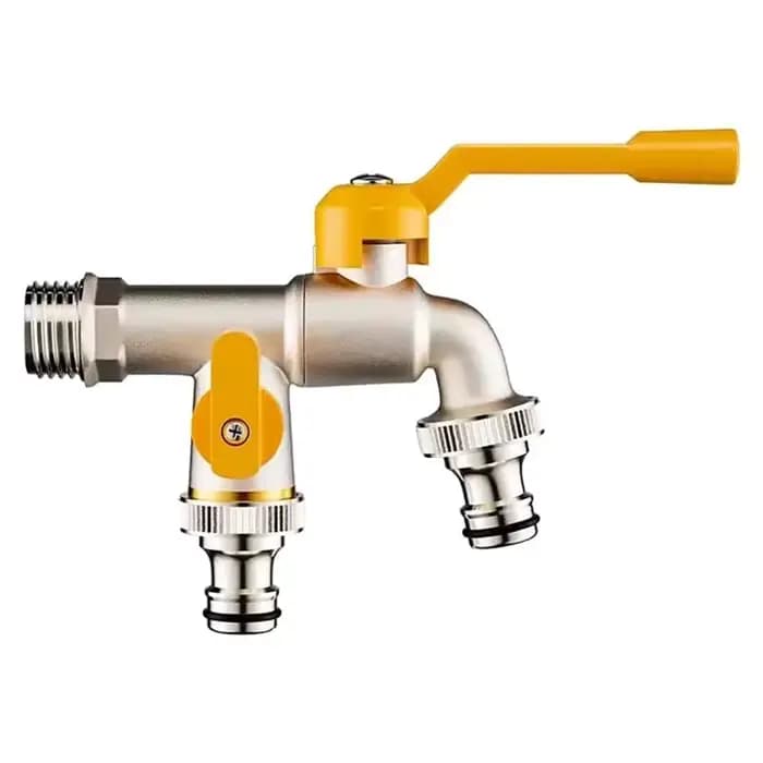Robinet d'eau en cuivre portable, résistant au gel, double/simple sortie, séparateur de robinet d'ea