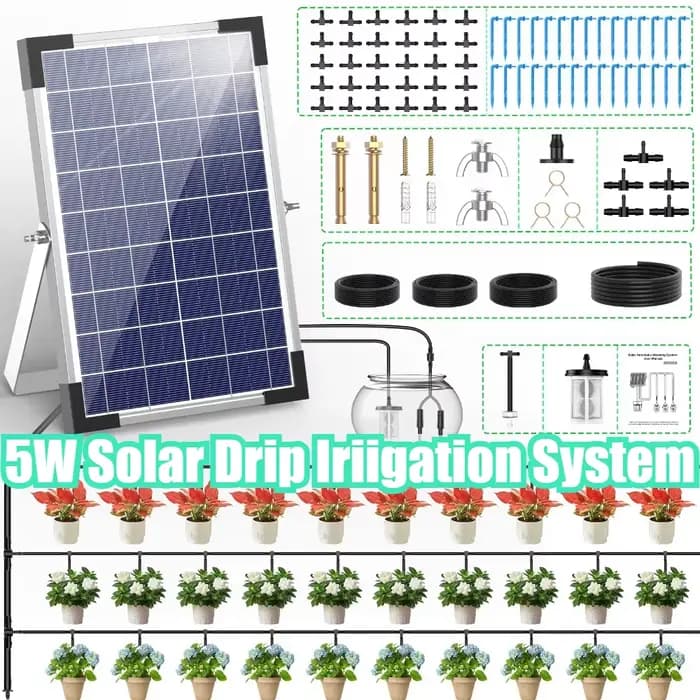 Système d'irrigation goutte-à-goutte solaire pour plantes en pot 9V 5W
