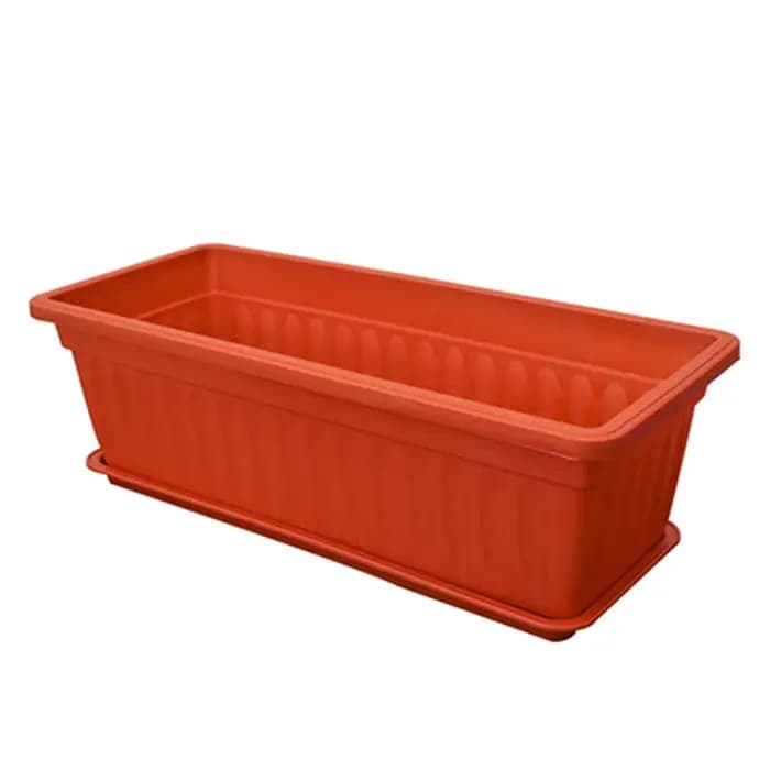 1 pot de fleurs rectangulaire en plastique pour balcon