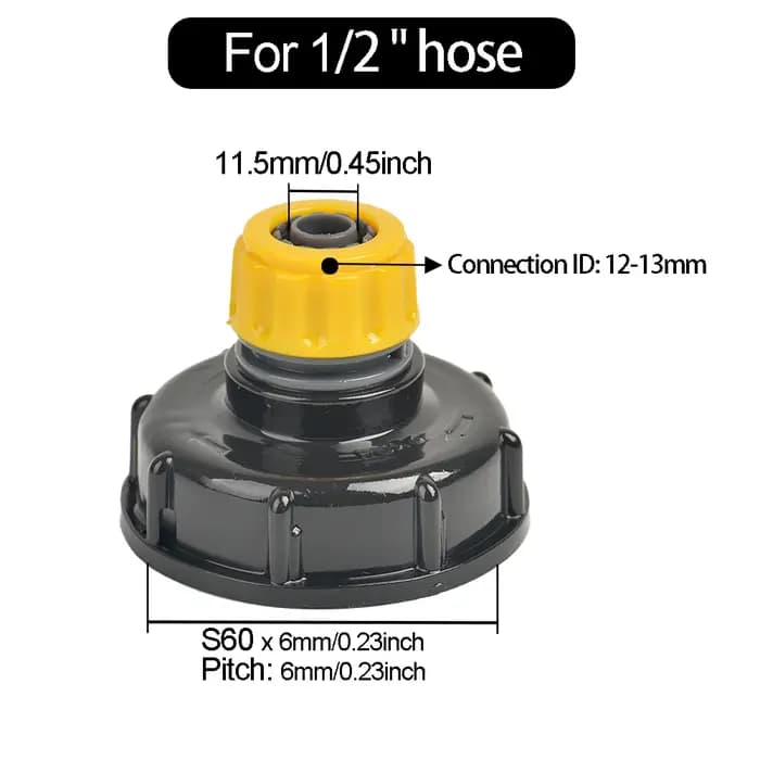 Adaptateur de réservoir d'eau IBC 1000L
