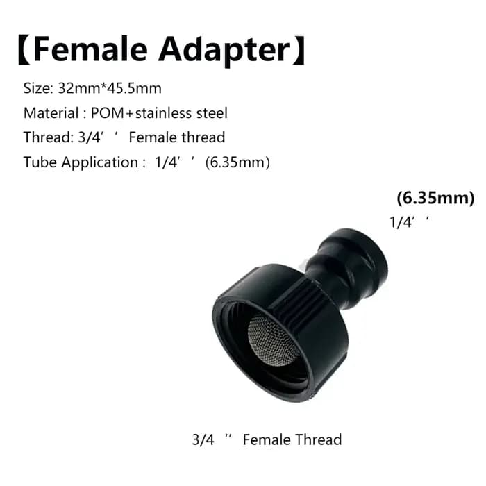 1/4 pousser pour connecter le système de brumisation de jardin extérieur Joint raccord en T coude co