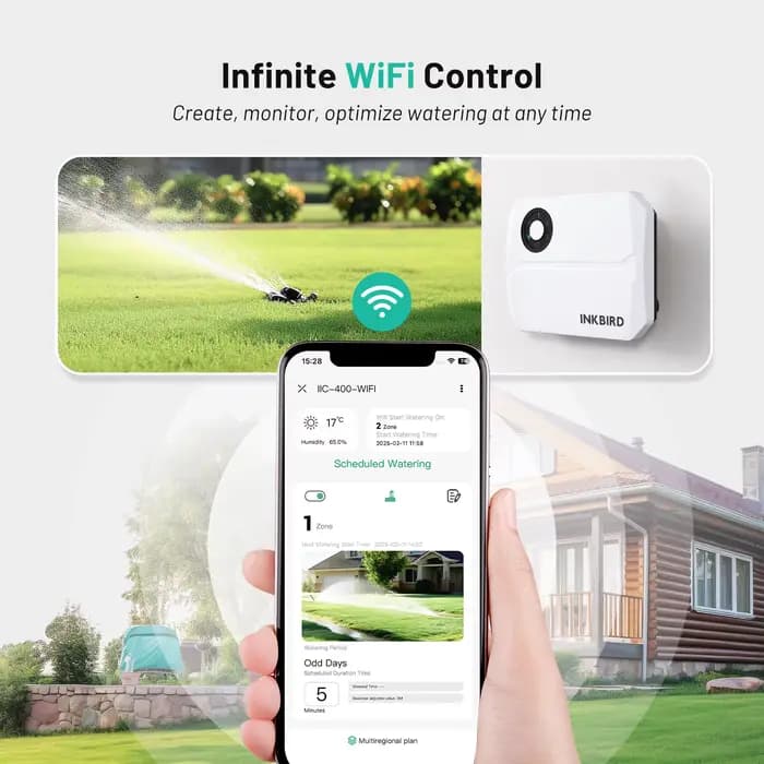 INKBIRD 4/6/8 Zones Wifi contrôleur d'irrigation intelligent automatique arrosage manuel APP contrôl