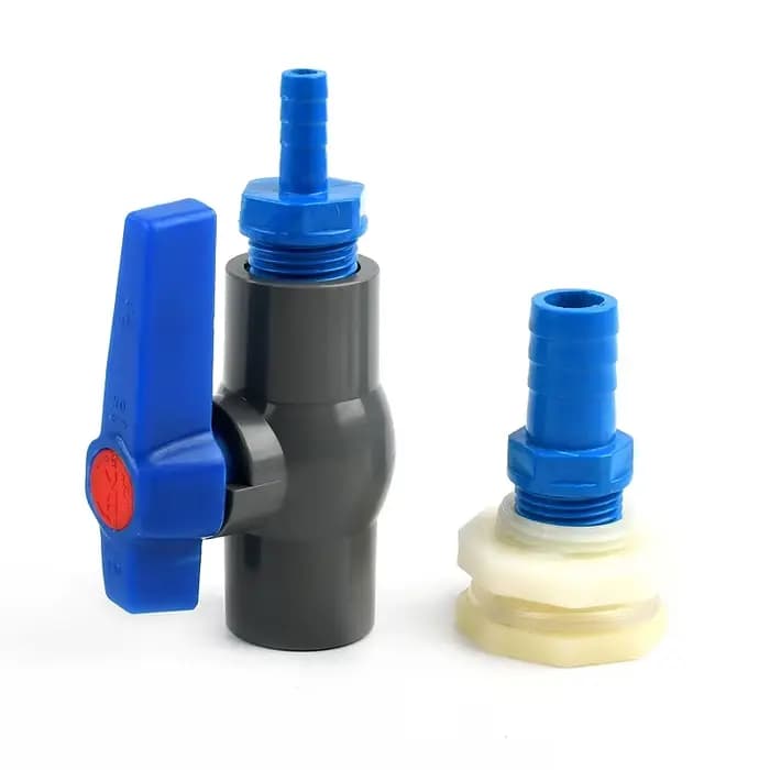 Connecteurs à filetage mâle pagode en PVC bleu, 1/2 "3/4'' à 8 ~ 16mm, connecteur de tuyau d'eau pou