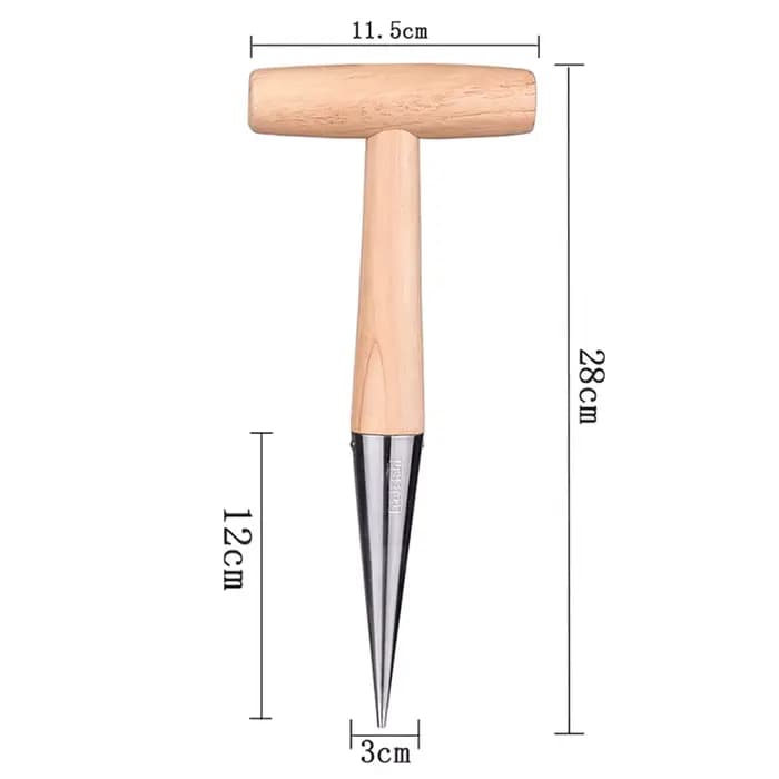Outils de jardinage en bois pour la plantation de graines et d'ampoules, chercheur à main, extracteu