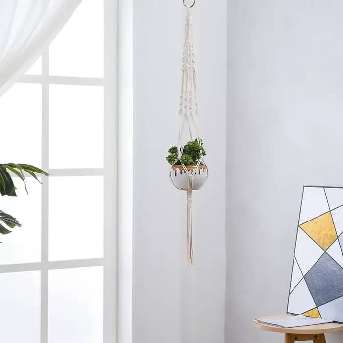Paniers de suspension pour plantes en macramé, support pour Pots de fleurs, balcon, décoration mural