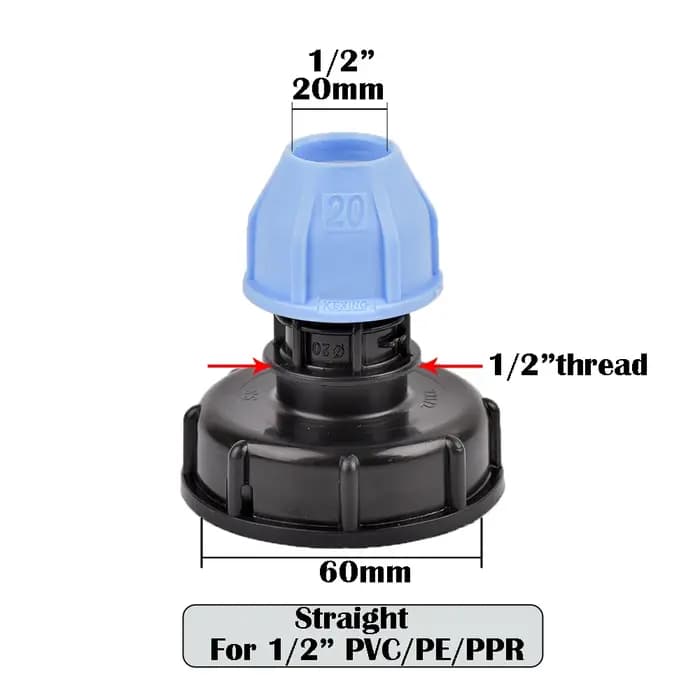 Adaptateur de réservoir d'irrigation IBC