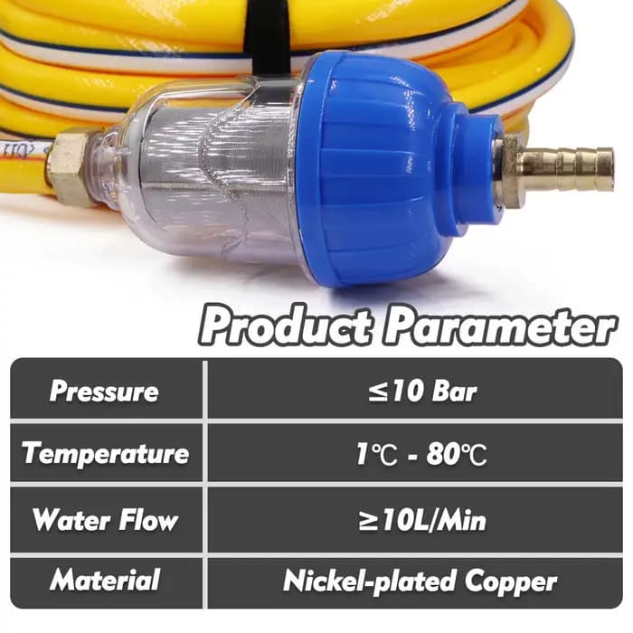 Filtre de robinet de jardin préfiltre, tube d'irrigation, crépine, acier inoxydable 1/2, 40 μm, 3 co