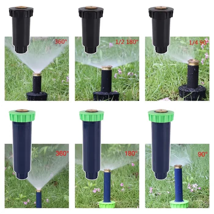 Arroseur enterré Pop-Up 90-360 degrés 1/2 "arroseur d'irrigation de pelouse à filetage femelle arros
