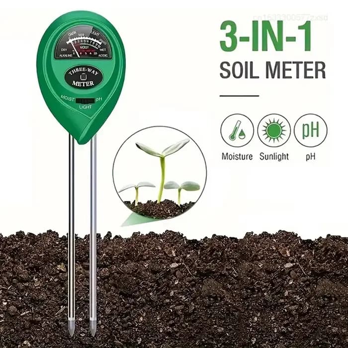 3 en 1 sol PH mètre lumière du soleil PH testeur jardin fleurs sol capteur d'humidité compteur plant