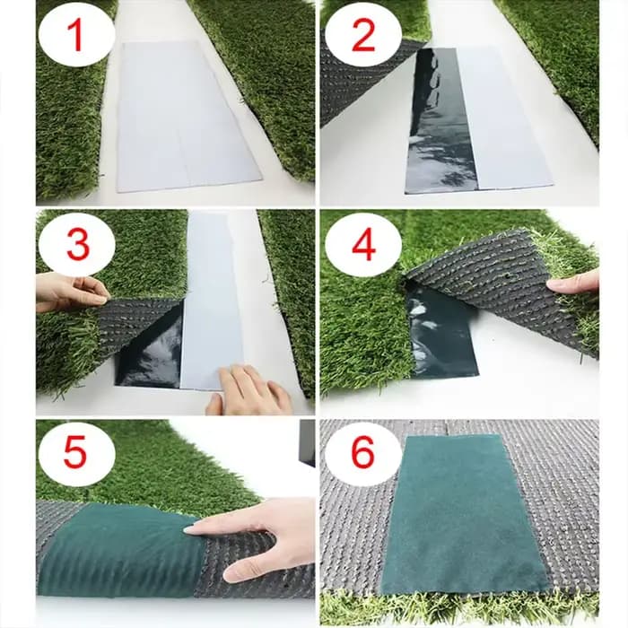 Ruban de couture d'herbe artificielle 10M pour pelouse, ruban vert de pelouse de jardin sans colle,
