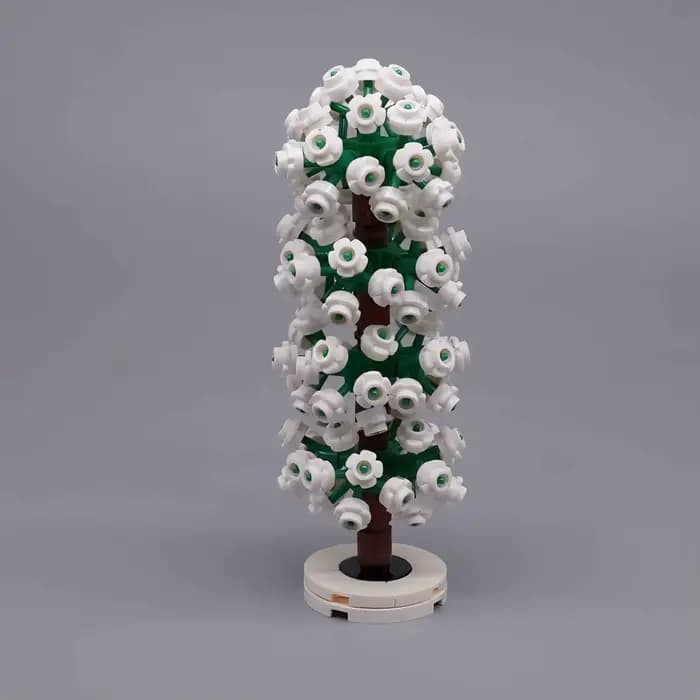 MOC – plantes vertes urbaines, hortensia et arbre arc-en-ciel, décoration de jardin de mariage, blocs de construction DIY pour enfants, jouets cadeau