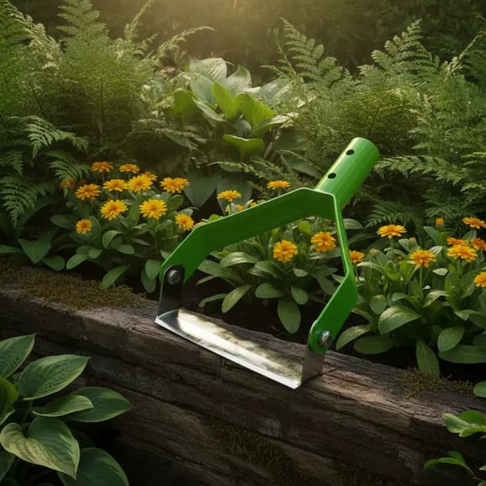 Houe de jardin robuste en acier au carbone, houe à boucle efficace pour le désherbage et le jardinage