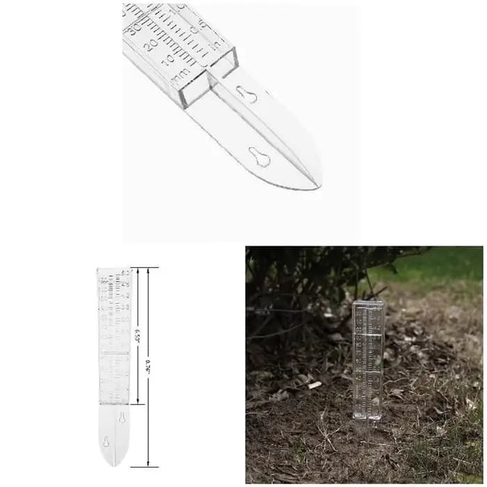 Dispositif de mesure de compteur d'eau de pluie en plastique transparent, pluviomètre, maison, plant