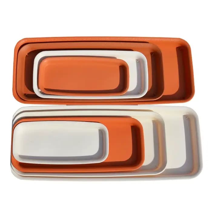 Pot de Fleurs Rectangulaire en Plastique pour Plantes d'Niket d'Extérieur, 1 Pièce