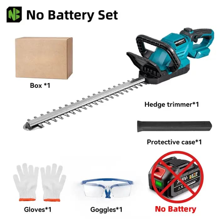 NEWBENY 530MM 3000 tr/min taille-haie électrique 180 ° Outil de jardin de sécateur de haie de tond