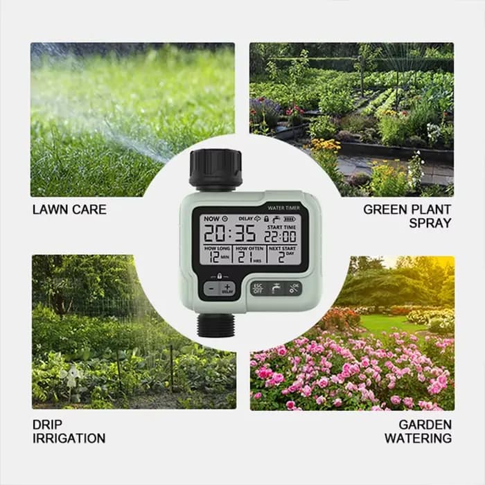 Système d'arrosage intelligent d'extérieur pour jardin Eshico HCT-322, minuterie d'arrosage programm