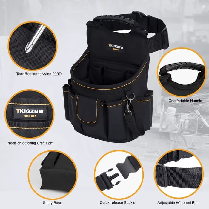 TkigznwTool Ceinture Sac 18 poches Pochette à outils