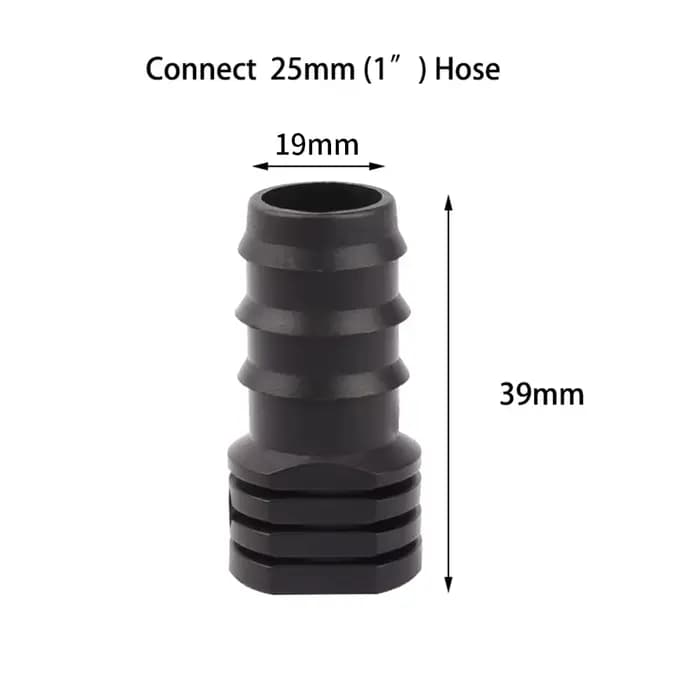 10 pièces tuyau d'arrosage 16mm 20mm 25mm bouchon extrémité tuyau joint d'eau en plastique tuyau fer