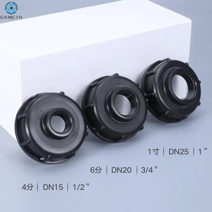 Accessoires pour réservoir IBC, filetage grossier S60X6, filetage femelle 60 mm vers 1/2\", 3/4\", 1