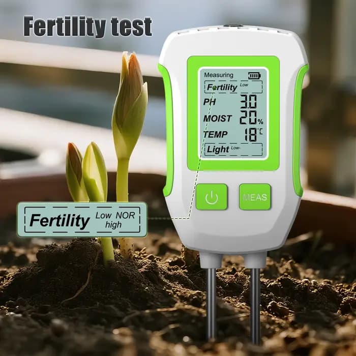 Testeur de pH du sol 5 en 1 vert