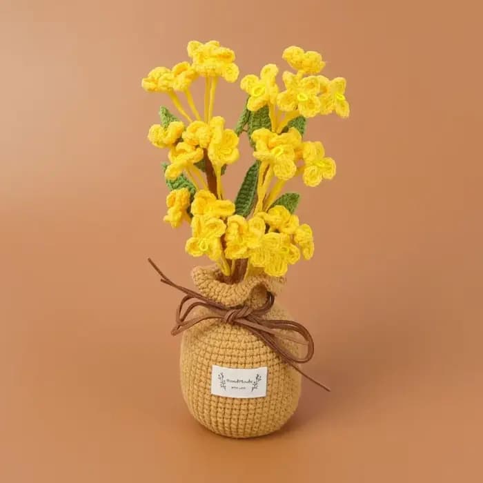 Fleur artificielle de chèvrefeuille au crochet faite à la main