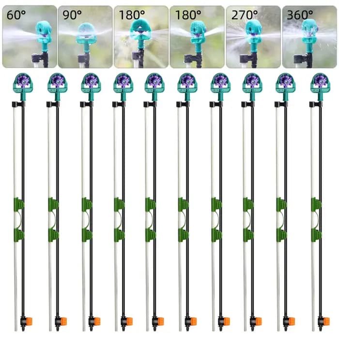 MUCIAKIE-Buses d'arrosage de jardin, angle réglable 60/90/180/270/360, avec piquet violet de 50cm