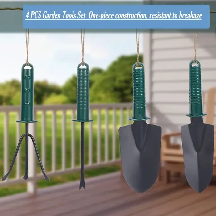 Ensemble de 4 outils de jardinage en acier robuste