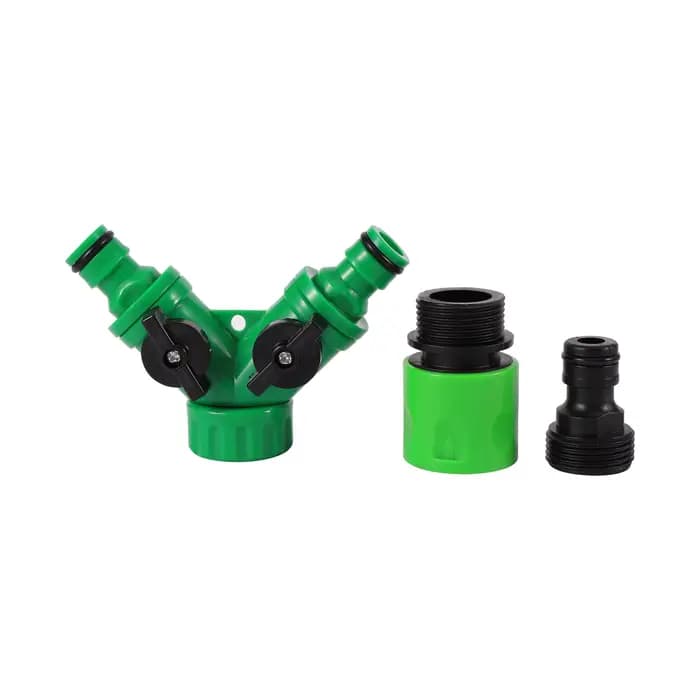 Distributeur d'eau de jardin à 2 voies, raccord femelle 1/2" 3/4", type Y pour tuyau d'arrosage, van