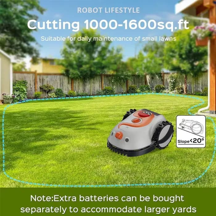 Robot tondeuse à gazon sans fil avec capteur visuel