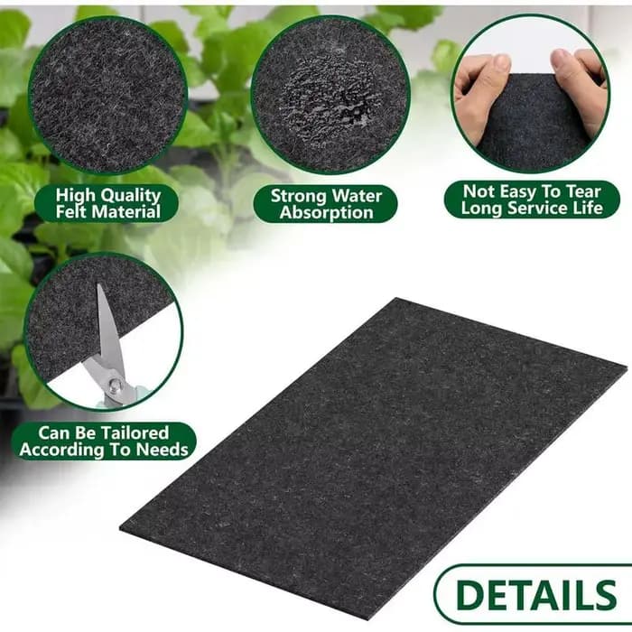 Tapis capillaire d'arrosage réutilisable, automatique, pour plantes, doublure de panier respirante p