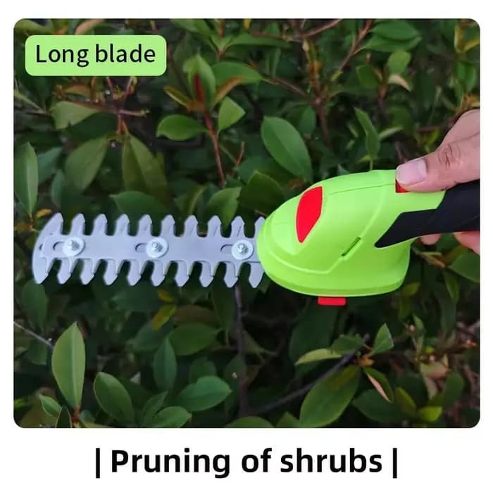 Taille-haie électrique sans fil à double usage avec batterie au lithium rechargeable 21V pour le jardinage