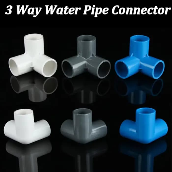 5 pièces 20/25/32/40/50mm 3 voies PVC tuyau d'eau connecteur raccords jardin Irrigation maison Aquar