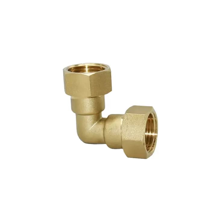 Connexion coudée en laiton 1/2 ", connecteur de tuyau d'eau fileté en métal et cuivre à 90 degrés, a