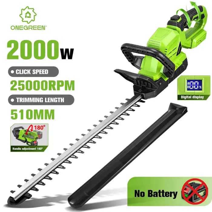 ONEGREEN 2000W taille-haie électrique sans fil 25000 tr/min multifonctionnel pelouse jardin taille outils électriques pour Makita batterie broche