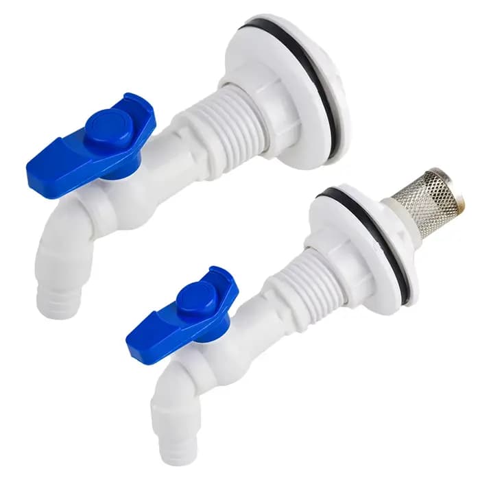Connecteur pour barils de pluie et étangs d'aquariums, raccord de cloison en PVC, remplacement d'eau