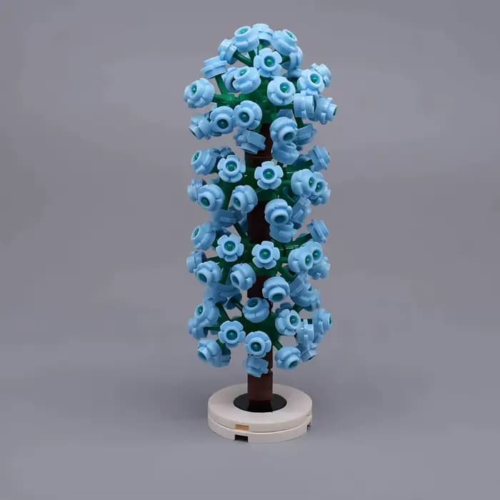 MOC – plantes vertes urbaines, hortensia et arbre arc-en-ciel, décoration de jardin de mariage, bloc