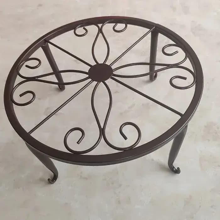 Support de fleurs en fer à Pot unique sur pied