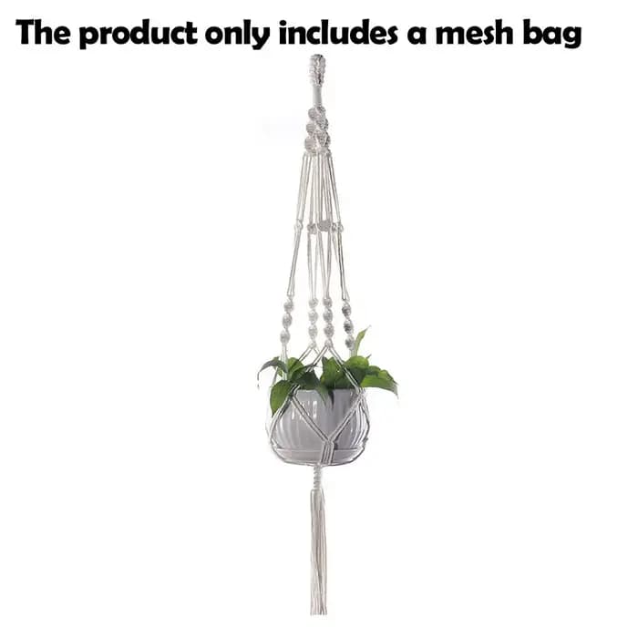 Support de plante en macramé fait main, panier suspendu en corde de coton, porte-pot de fleurs, déco