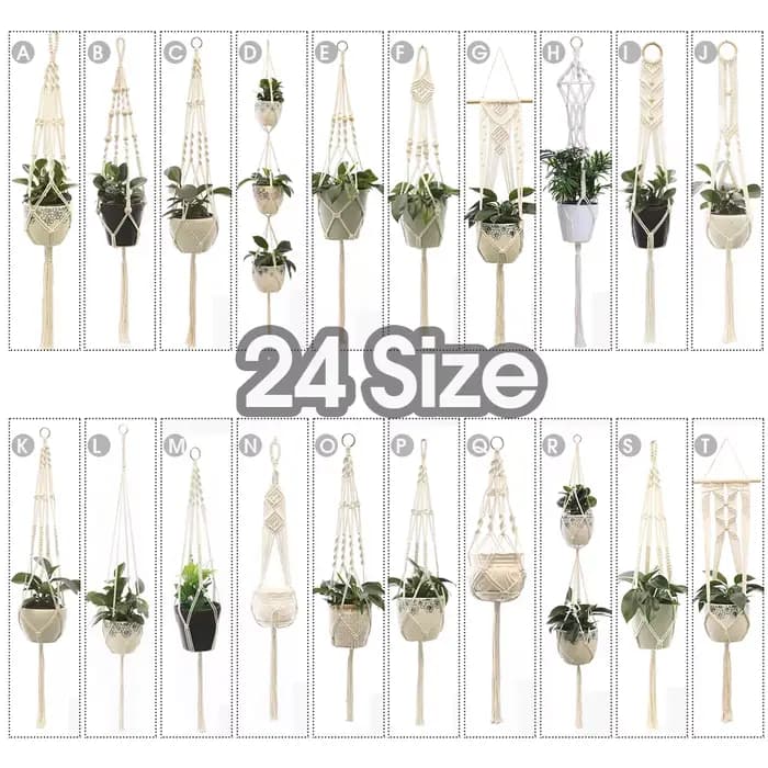 Panier suspendu pour Pot de fleurs tissé en corde de coton, pour jardin, décoration intérieure de pl