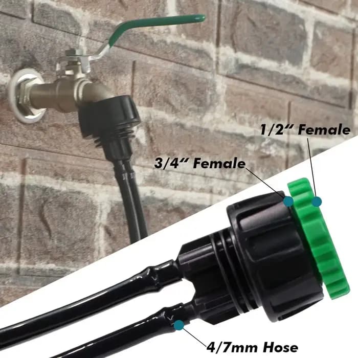 Joendoco-Connecteur de robinet de tuyau d'arrosage, filetage femelle 1/2 "3/4", adaptateur de tube m