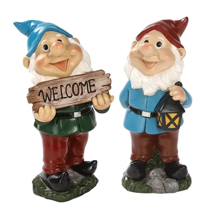 Statue de Gnome de jardin en résine drôle, Figurines de nains coquins de dessin animé, petites Sculp