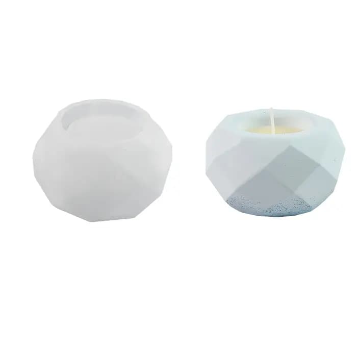 Moule en résine pour la fabrication de porte-bougies ronds