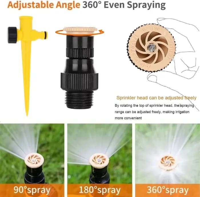 360 ° Arroseur de jardin automatique à rotation – Parfait pour les pelouses, les fermes et les ser